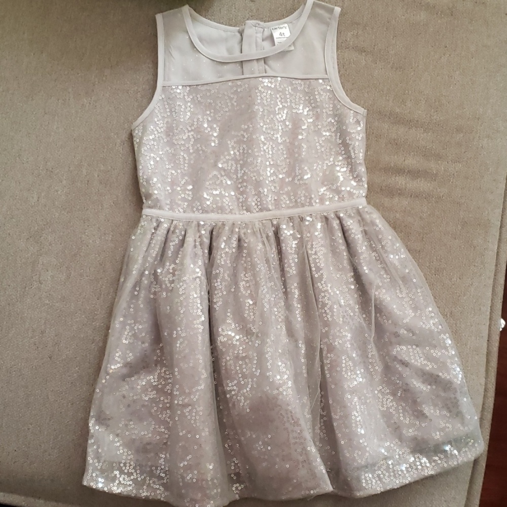 Carters silver sequin dress